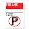 Signmission Fire Lane No Parking No Waiting W/ No Parking Heavy-Gauge Alum Parking Sign, 18" x 24", A-1824-24003 A-1824-24003 - alternate 1